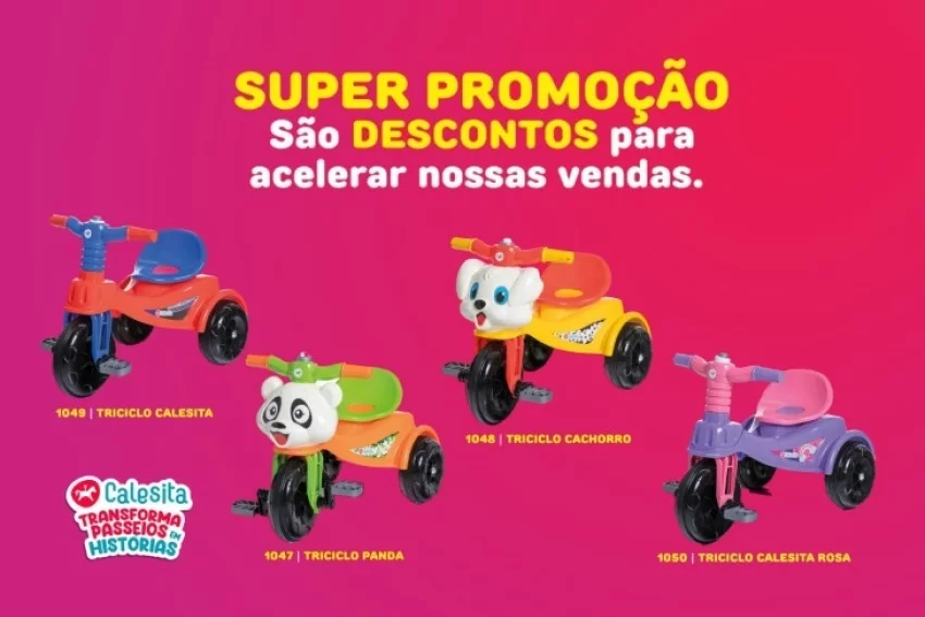 Aproveite a Super Promoção de Triciclos da Calesita
